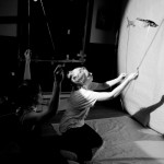 Clea and Karine creating shadows Photo by Susan Moss